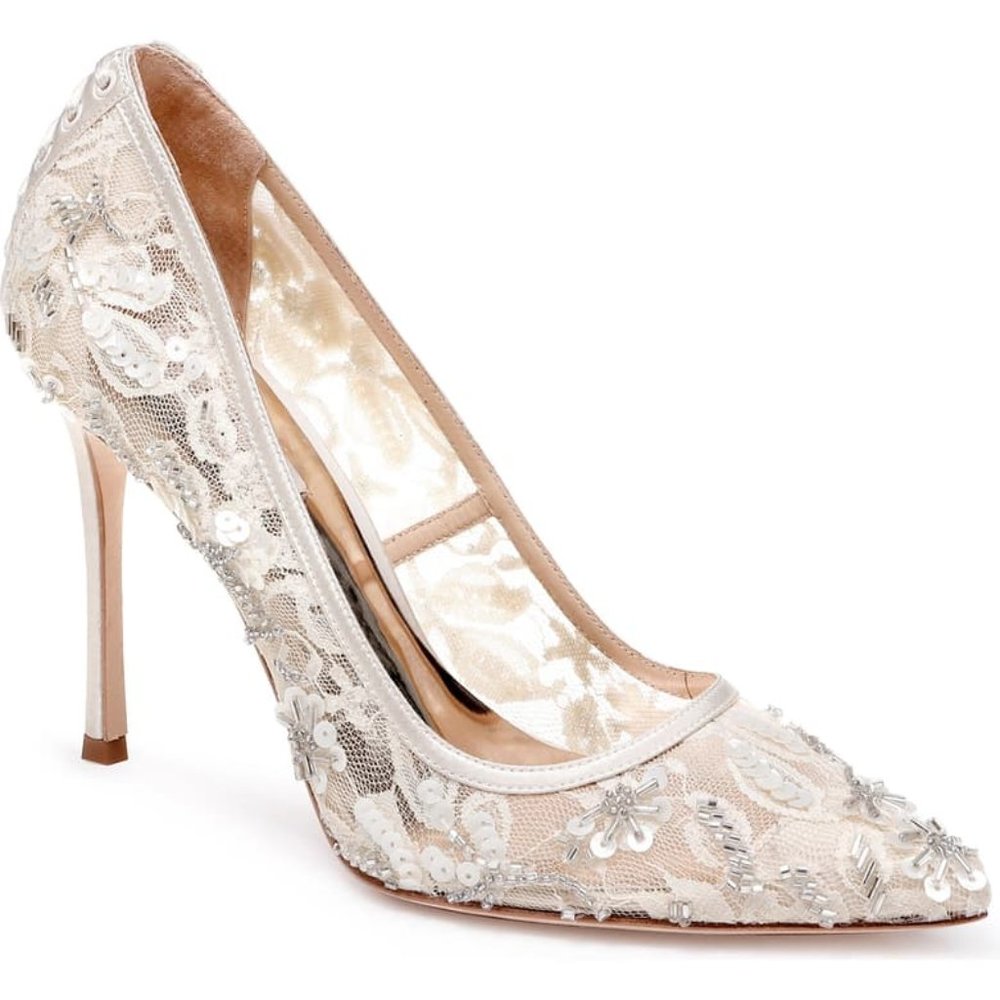 Badgley Mischka Veronica Lace Pumps